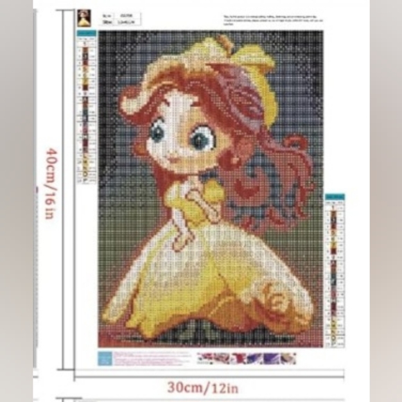 Beauty and the Beast Belle Diamond Art Kit - Picture 2 of 5